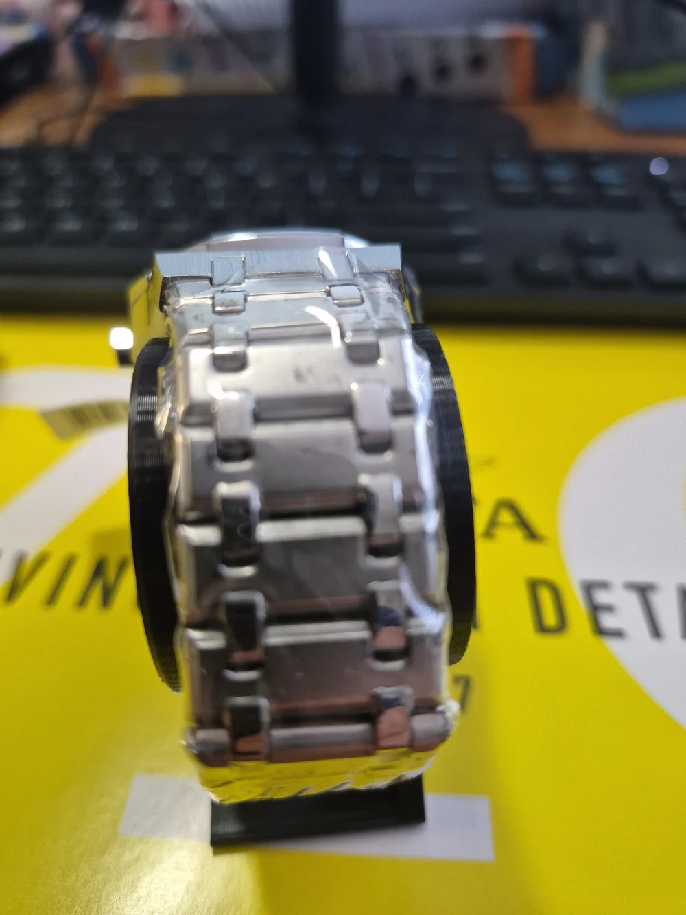 Invicta Silver Stainless Steel Watch with Red Accent
